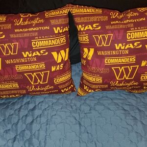 Washington Commanders pillows (2)